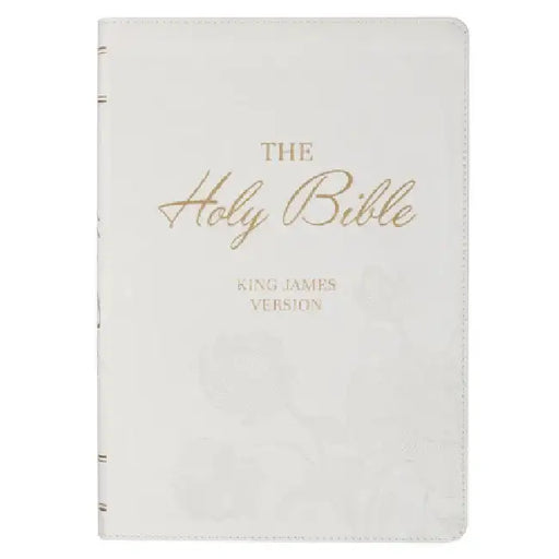 KJV Bible Super Giant Print Faux Leather White by Christian Art Gifts
