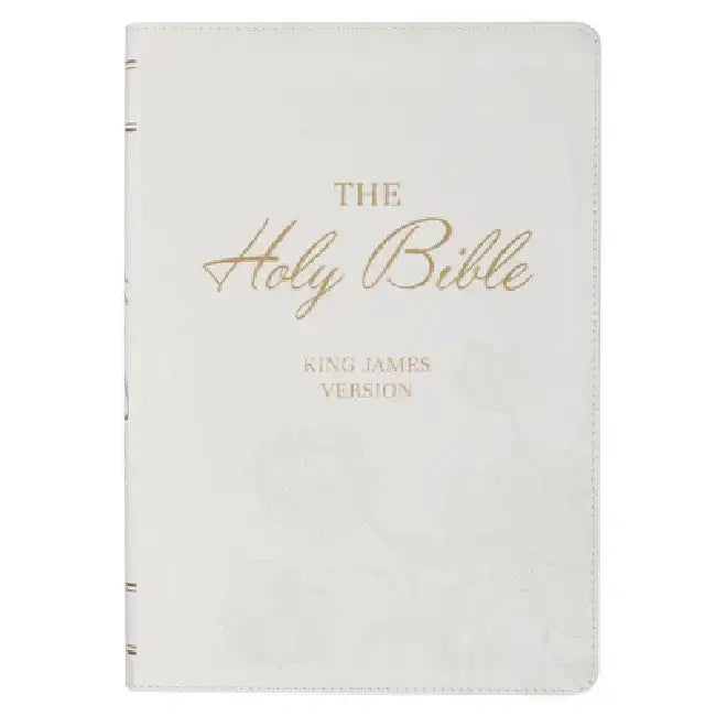 KJV Bible Super Giant Print Faux Leather White by Christian Art Gifts