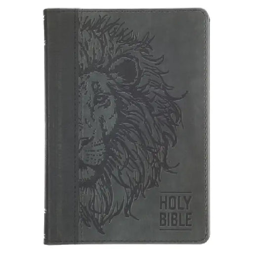 KJV Bible Compact Faux Leather, Black/Gray by Christian Art Gifts
