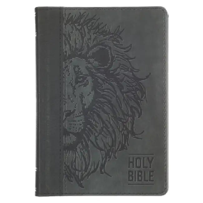 KJV Bible Compact Faux Leather, Black/Gray by Christian Art Gifts