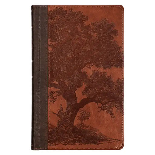 KJV Bible Giant Print Standard-Size Faux Leather, Brown Trust Tree by Christian Art Gifts