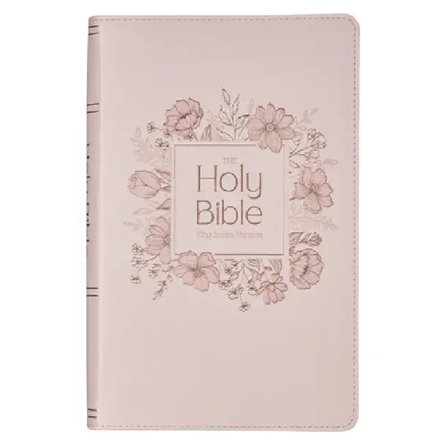 KJV Bible Giant Print Standard-Size Faux Leather, Pink by Christian Art Gifts