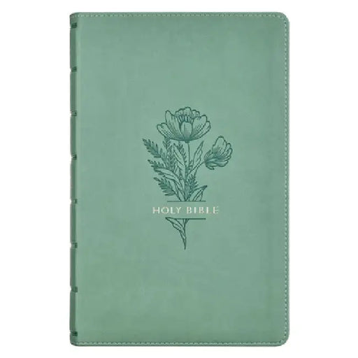 KJV Bible Giant Print Standard-Size Faux Leather, Teal by Christian Art Gifts