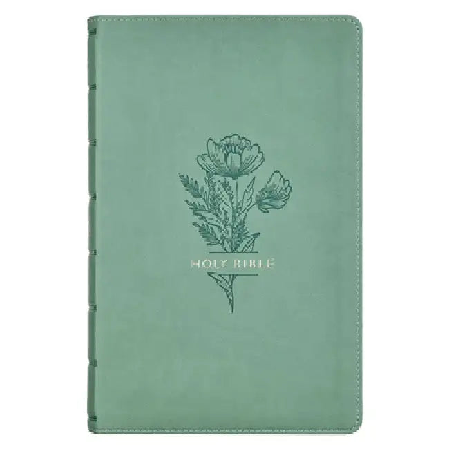 KJV Bible Giant Print Standard-Size Faux Leather, Teal by Christian Art Gifts