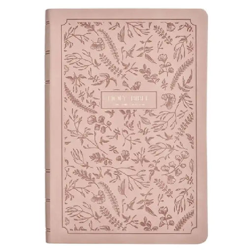KJV Bible Giant Print Full-Size Faux Leather, Dusty Pink by Christian Art Gifts