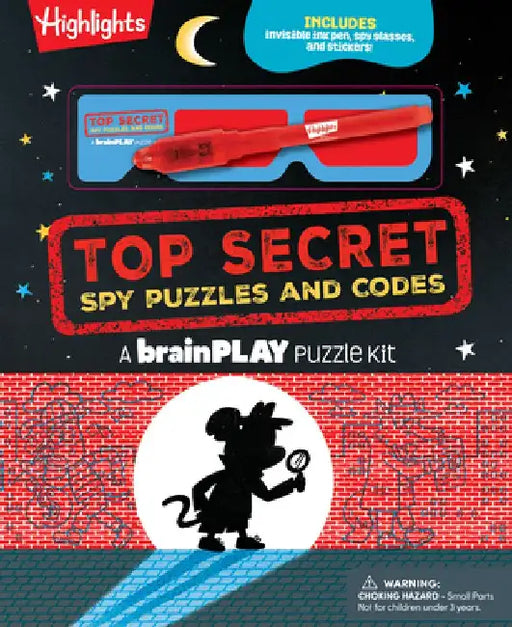 Brainplay Top Secret Spy Puzzles and Codes: Puzzle Book Packed with Brain Teasers and Hidden Pictures Challenges for Kids 7 and Up by Highlights