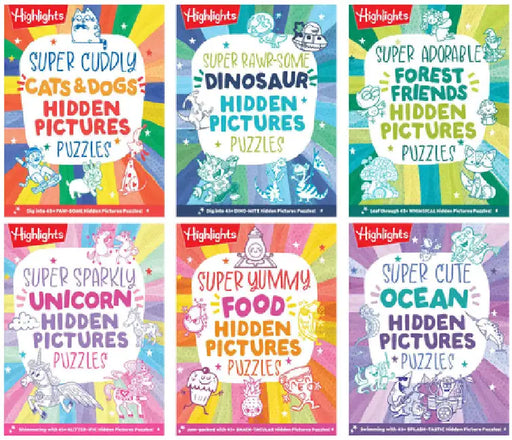 Super Cute Bundle: Puzzle Pack for Kids with Over 380 Pages of Adorable Hidden Object Puzzles, Fun Puzzle Gift Set Featuring Cats, Unicorns, Dinosaurs by Highlights