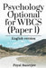 Psychology Optional for WBCS (Paper 1) by Payal Banerjee
