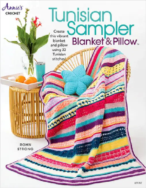 Tunisian Sampler Blanket & Pillow by Rohn Strong
