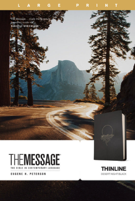 The Message Thinline, Large Print (Leather-Look, Desert Night Black) by Eugene H. Peterson