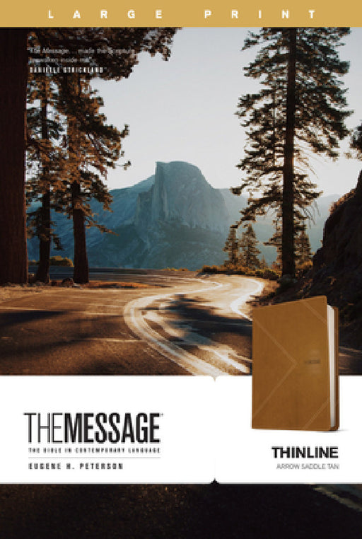 The Message Thinline, Large Print (Leather-Look, Arrow Saddle Tan) by Eugene H. Peterson