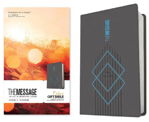 The Message Deluxe Gift Bible (Leather-Look, Charcoal Ascension and Blue Diamonds): The Bible in Contemporary Language by Eugene H. Peterson
