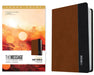 The Message Deluxe Gift Bible, Large Print (Leather-Look, Saddle Tan/Black): The Bible in Contemporary Language by Eugene H. Peterson