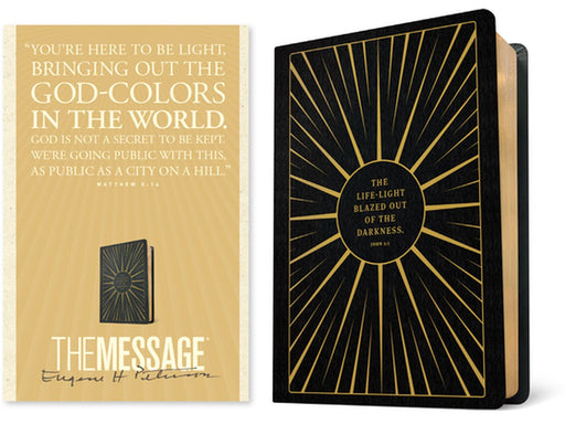 The Message Anniversary Edition (Leather-Look, Life-Light Black) by Eugene H. Peterson
