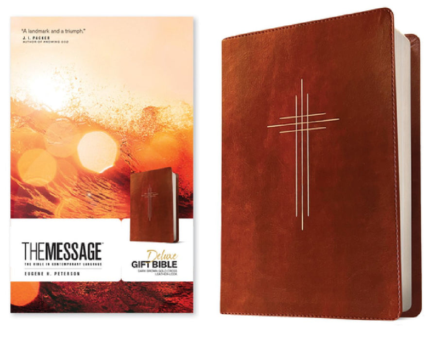 The Message Deluxe Gift Bible, Dark Brown Gold by Eugene H. Peterson