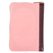KJV Compact Bible Two-Tone Pink/Burgandy with Zipper Faux Leather