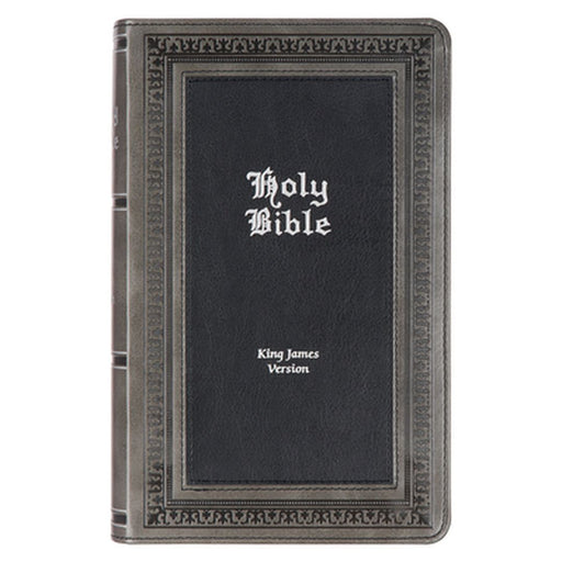 KJV Giant Print Bible Two-Tone Black Faux Leather