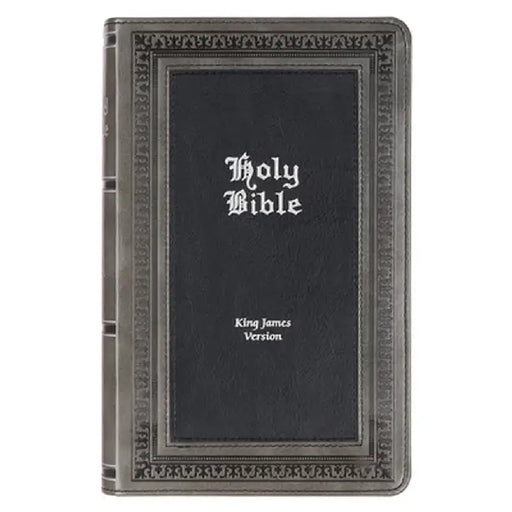 KJV Giant Print Bible Two-Tone Black Faux Leather
