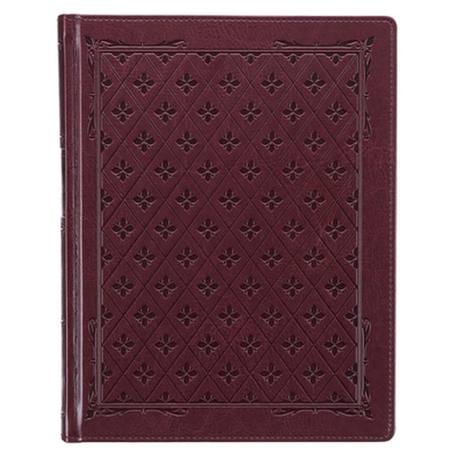 KJV Large Print Note-Taking Bible Burgandy Faux Leather