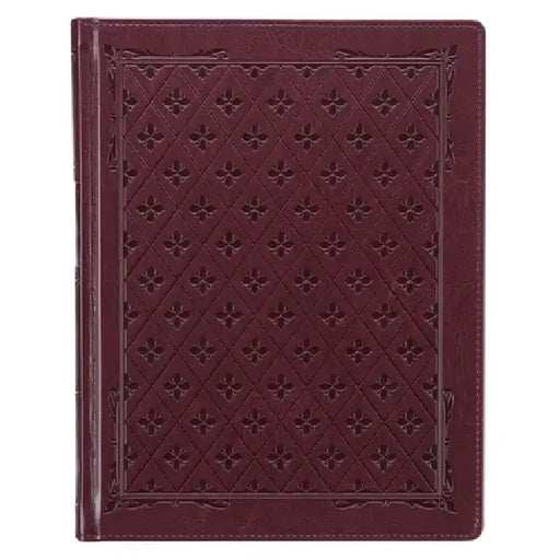 KJV Large Print Note-Taking Bible Burgandy Faux Leather