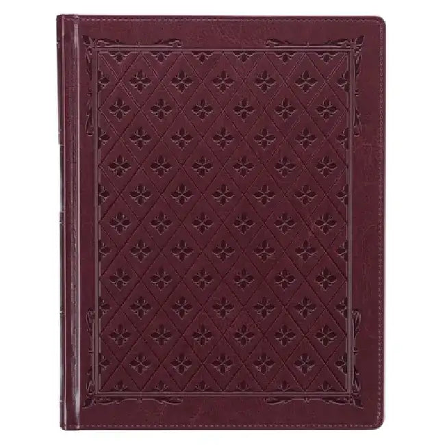 KJV Large Print Note-Taking Bible Burgandy Faux Leather