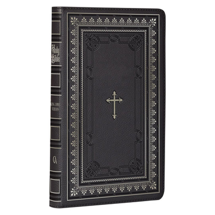 KJV Deluxe Gift Bible Black Cross Faux Leather