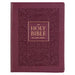 KJV Holy Bible, Large Print Note-Taking Bible, Faux Leather Hardcover - King James Version, Plum by Christian Art Gifts