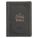 KJV Holy Bible, Compact Large Print Faux Leather Red Letter Edition - Ribbon Marker, King James Version, Gray by Christian Art Gifts