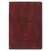 KJV Holy Bible, Thinline Large Print Faux Leather Red Letter Edition - Thumb Index & Ribbon Marker, King James Version, Burgundy by Christian Art Gifts