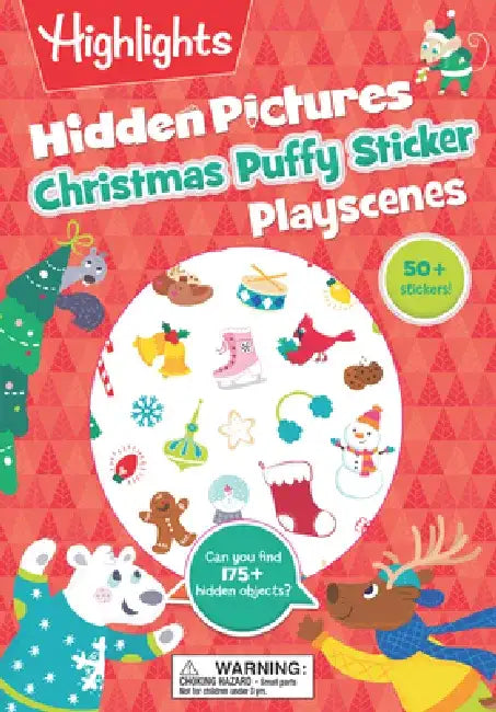 Christmas Hidden Pictures Puffy Sticker Playscenes by Highlights