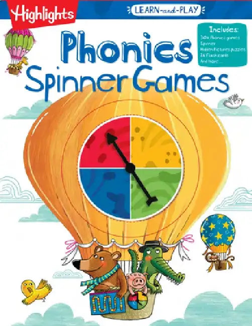 Kindergarten Learn-And-Play Phonics Spinner Games by Highlights Learning