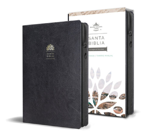 Biblia Reina Valera 1960 Letra Grande. Símil Piel Negra, Cremallera, Tamaño Manu Al / Holy Bible Rvr 1960. Handy Size, Large Print, Leathersoft, Zipp by Reina Valera Revisada 1960