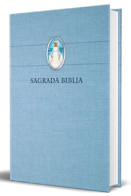 Biblia Católica En Español Con Virgen Milagrosa En Cubierta / Catholic Bible in Spanish Hardcover, Blue by Biblia de América