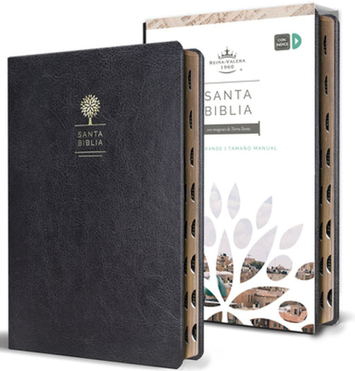 Biblia Reina Valera 1960 Letra Grande. Símil Piel Negra Con Índice, Tamaño Manual by Reina Valera Revisada 1960