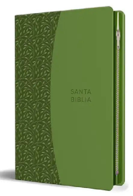 Biblia Reina Valera 1960 Tamaño Grande, Letra Grande Piel Verde Con Cremallera / Spanish Holy Bible Rvr 1960. Large Size, Large Print Green Leather wi by Reina Valera Revisada 1960
