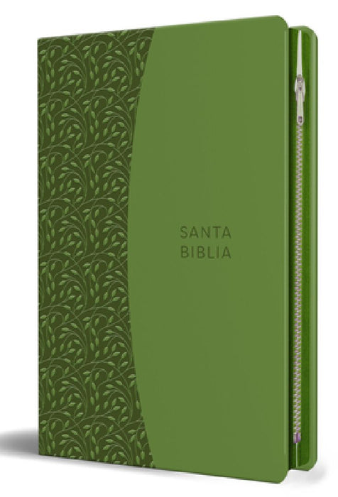 Biblia Reina Valera 1960 Tamaño Grande, Letra Grande Piel Verde Con Cremallera / Spanish Holy Bible Rvr 1960. Large Size, Large Print Green Leather wi by Reina Valera Revisada 1960