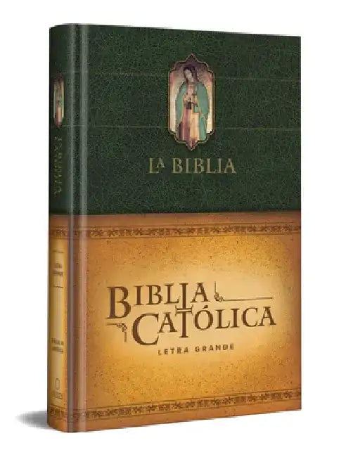 La Biblia Católica: Tamaño Grande, Edición Letra Grande. Tapa Dura, Verde, Con Virgen by Biblia de América