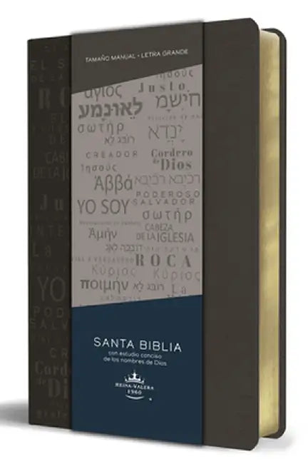 Biblia Rvr 1960 Letra Grande Tamaño Manual, Simil Piel Gris Con Nombres de Dios / Spanish Bible Rvr 1960 Handy Size Large Print Leathersoft Grey with by Reina Valera Revisada 1960