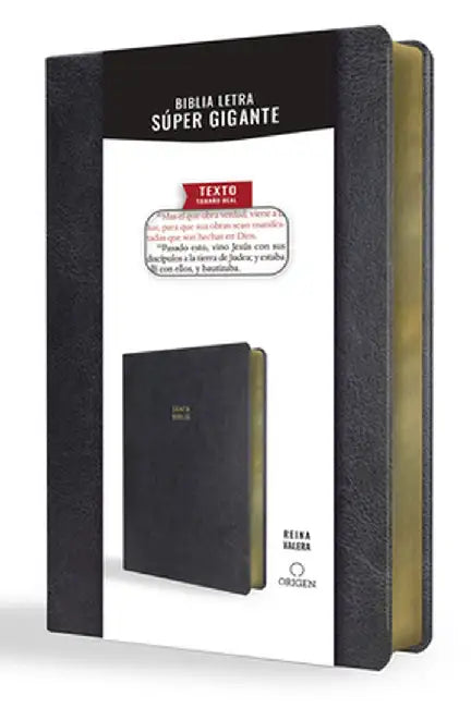 Biblia Reina Valera 1909 Letra Súper Gigante, Símil Piel Negro / Spanish Bible Reina Valera 1909 Super Giant Print, Black Leathersoft by Reina Valera 1909