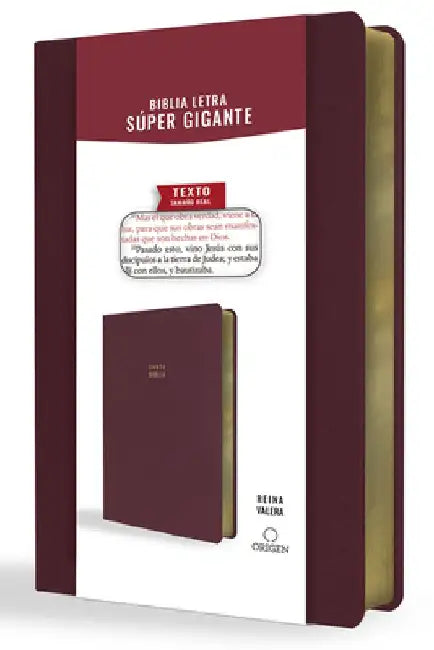 Biblia Reina Valera Letra Súper Gigante, Símil Piel Vinotinto / Spanish Bible Re Ina Valera Super Giant Print, Burgundy Leathersoft by Reina Valera 1909