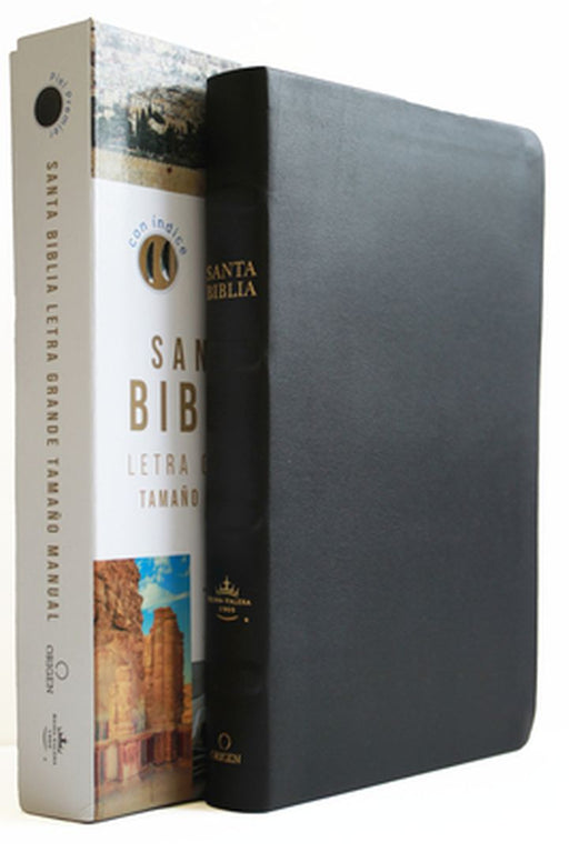 Biblia Reina Valera 1960 Letra Grande. Piel Premier Negro, Índice, Tamaño Manual / Spanish Bible Rvr 1960 Handy Size Large Print Bonded Leather Black by Reina Valera Revisada 1960