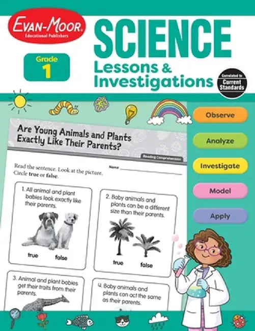 Science Lessons and Investigations, Grade 1 by Evan-Moor Educational Publishers