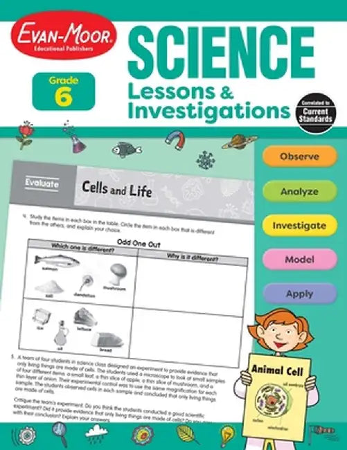 Science Lessons and Investigations, Grade 6 by Evan-Moor Educational Publishers