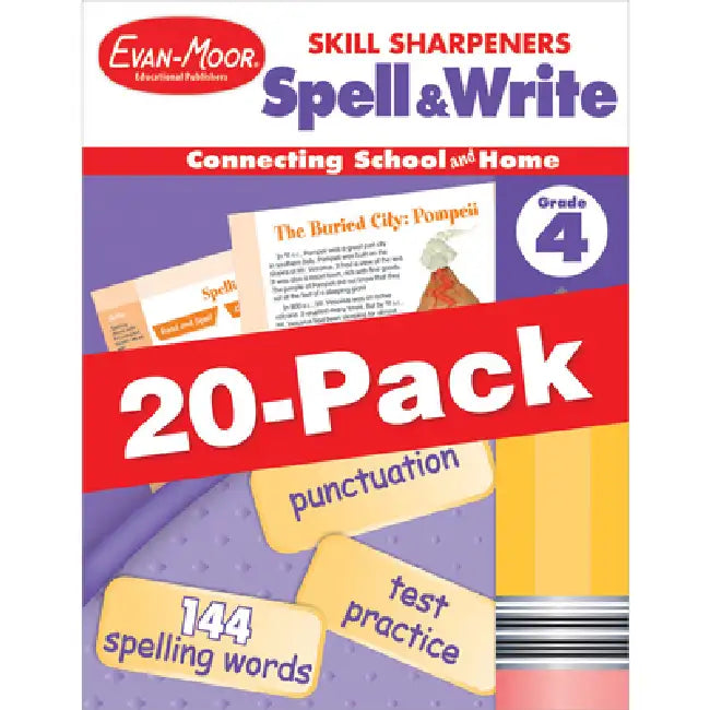Skill Sharpeners: Spell & Write, Grade 4 Class Pack by Evan-Moor Educational Publishers