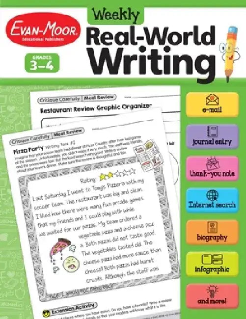 Weekly Real-World Writing, Grades 3-4 by Evan-Moor Educational Publishers