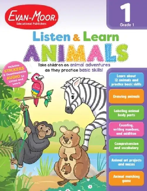 Listen and Learn: Animals, Grade 1 by Evan-Moor Educational Publishers