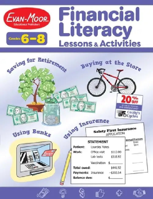 Financial Literacy Lessons and Activities, Grades 6-8 - Teacher Resource by Evan-Moor Corporation
