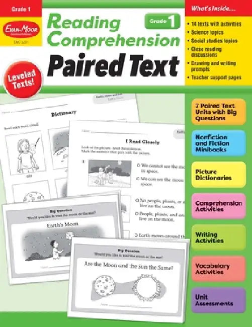 Reading Comprehension: Paired Text, Grade 1 Teacher Resource by Evan-Moor Corporation