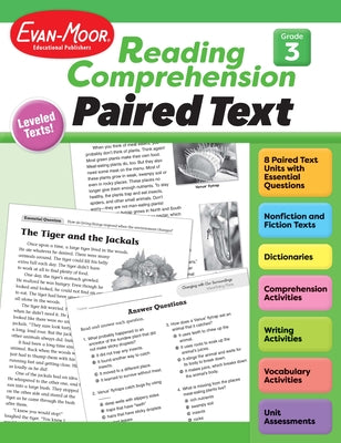 Reading Comprehension: Paired Text, Grade 3 Teacher Resource by Evan-Moor Corporation