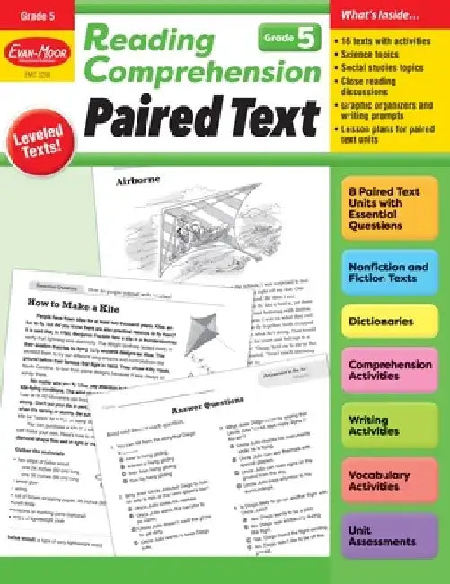 Reading Comprehension: Paired Text, Grade 5 Teacher Resource by Evan-Moor Corporation